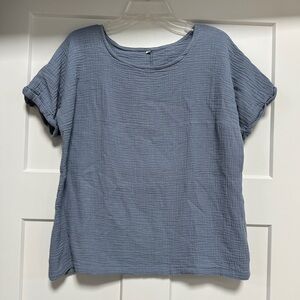 Linen Cotton Pull Over Shirt Top Size S